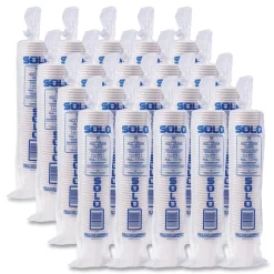 SOLO 376W-2050 6 oz. Single-Sided Poly Paper Hot Cups - White (1000/Carton)