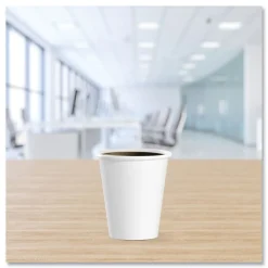 SOLO 376W-2050 6 oz. Single-Sided Poly Paper Hot Cups - White (1000/Carton)
