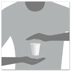 SOLO 376W-2050 6 oz. Single-Sided Poly Paper Hot Cups - White (1000/Carton)
