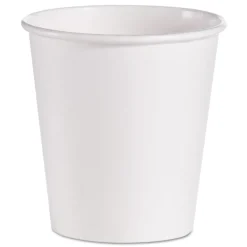 SOLO 510W 1-Sided Poly 10 oz. Paper Hot Cups - White (1000/Carton)
