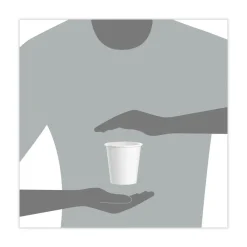 SOLO 510W 1-Sided Poly 10 oz. Paper Hot Cups - White (1000/Carton)