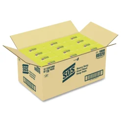 S.O.S. 2.4 in. x 3 in. Steel Wool Soap Pads (15 Pads/Box 12 Boxes/Carton)
