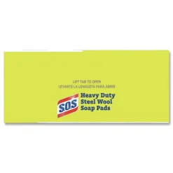 S.O.S. 2.4 in. x 3 in. Steel Wool Soap Pads (15 Pads/Box 12 Boxes/Carton)
