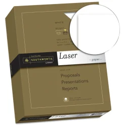 Southworth 95 Bright 24 lbs. Bond Weight 8.5 in. x 11 in. 25% Cotton Laser Paper - White (500/Ream)