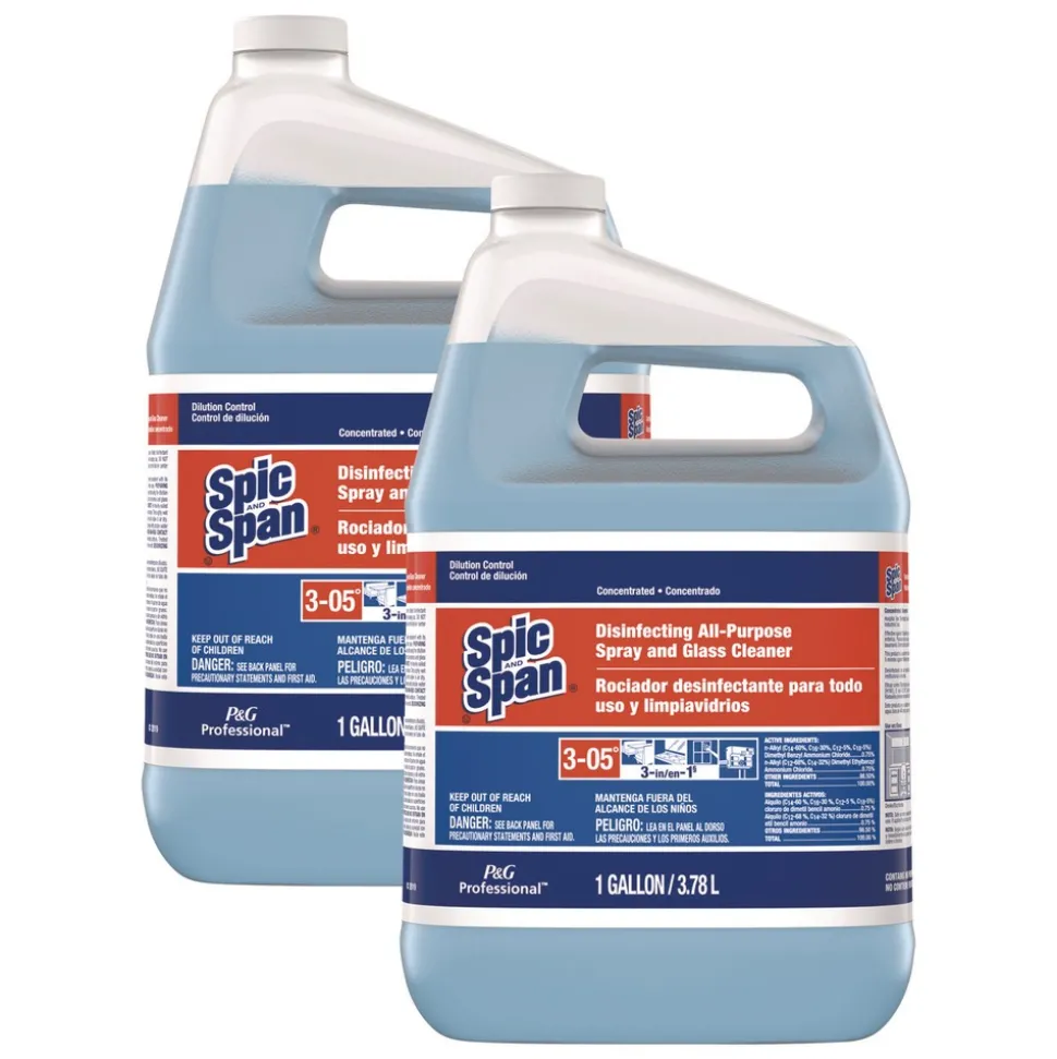 Spic and Span 1 Gallon Concentrated Disinfecting All-Purpose Spray and Glass Cleaner (2/Carton)