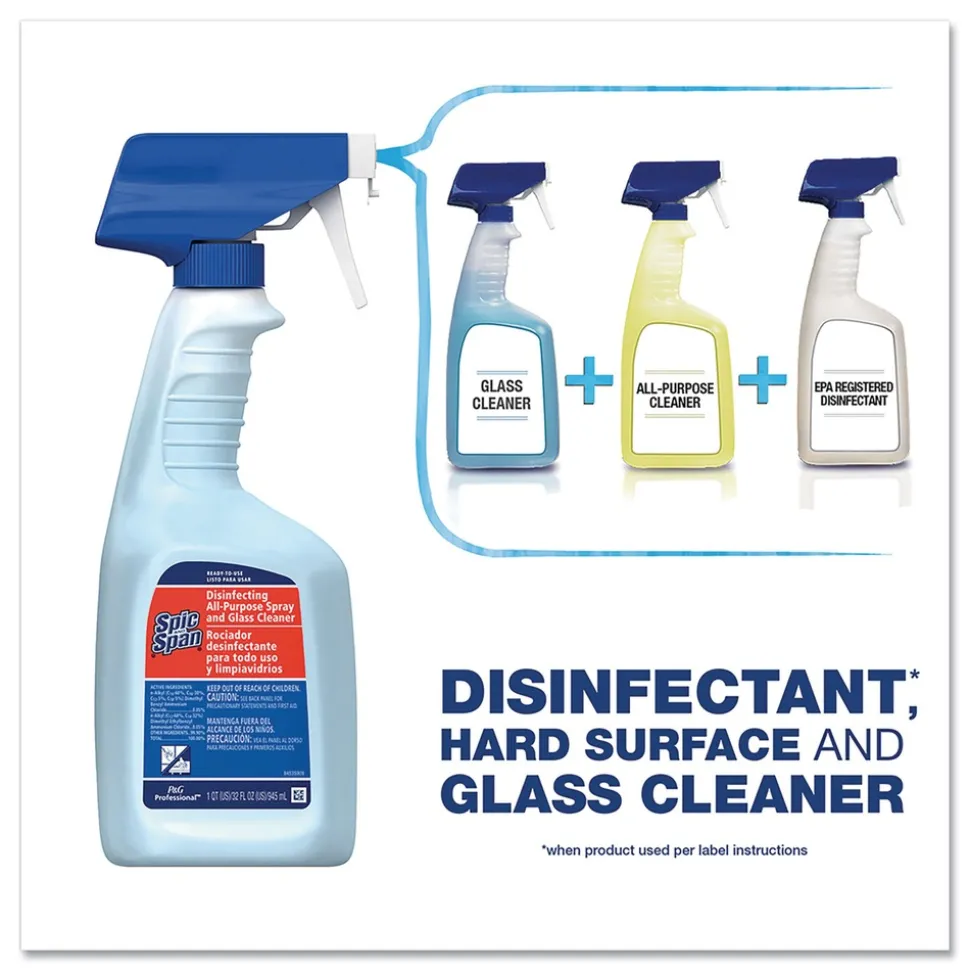 Spic and Span 1 Gallon Concentrated Disinfecting All-Purpose Spray and Glass Cleaner (2/Carton)