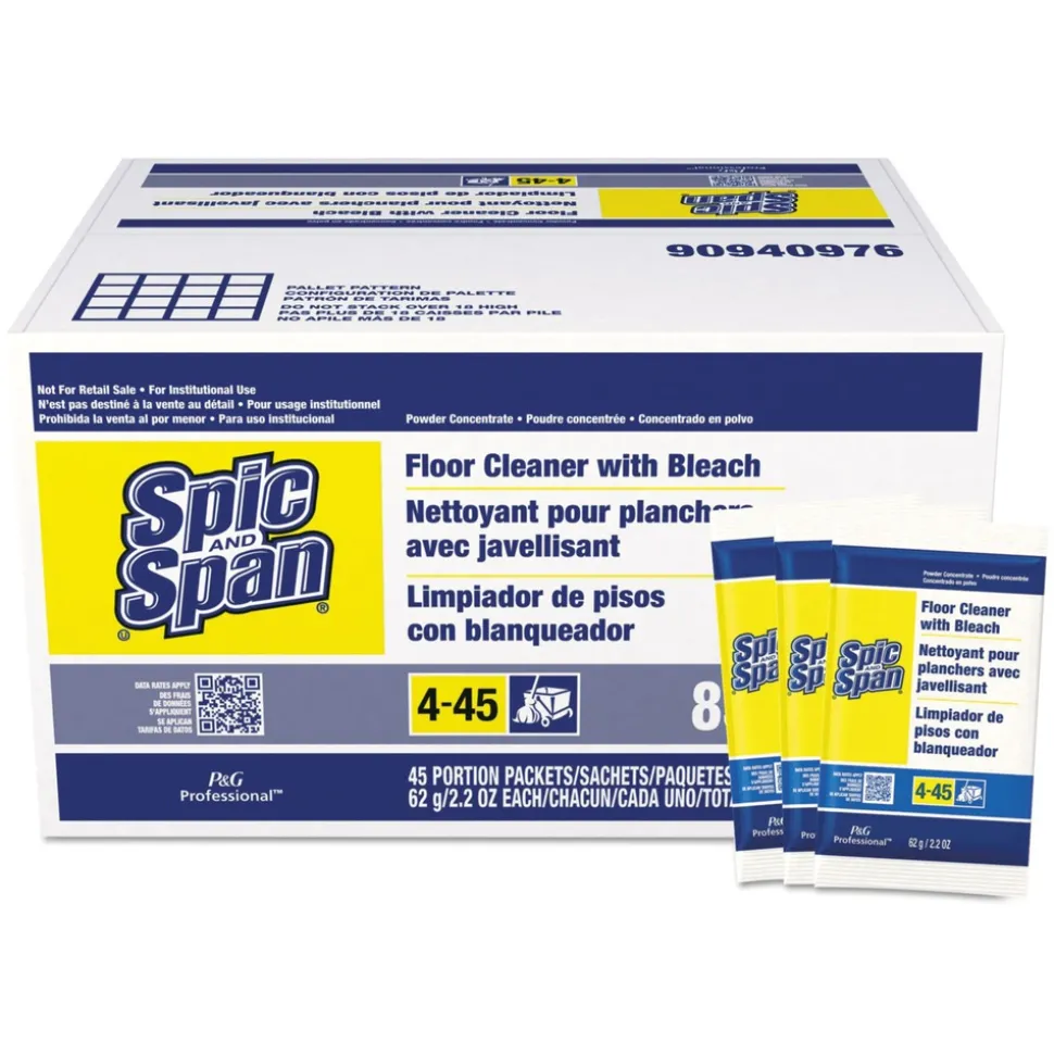 Spic and Span 2.2 oz. Packet Bleach Floor Cleaner (45-Piece/Carton)