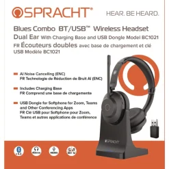 Spracht Blues Combo Binaural Headset Over The Ear Black