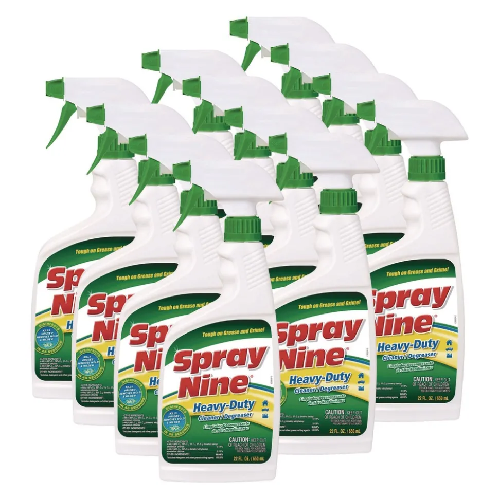 Spray Nine 22 oz. Trigger Spray Bottle Citrus Scent Heavy Duty Cleaner Degreaser Disinfectant (12/Carton)