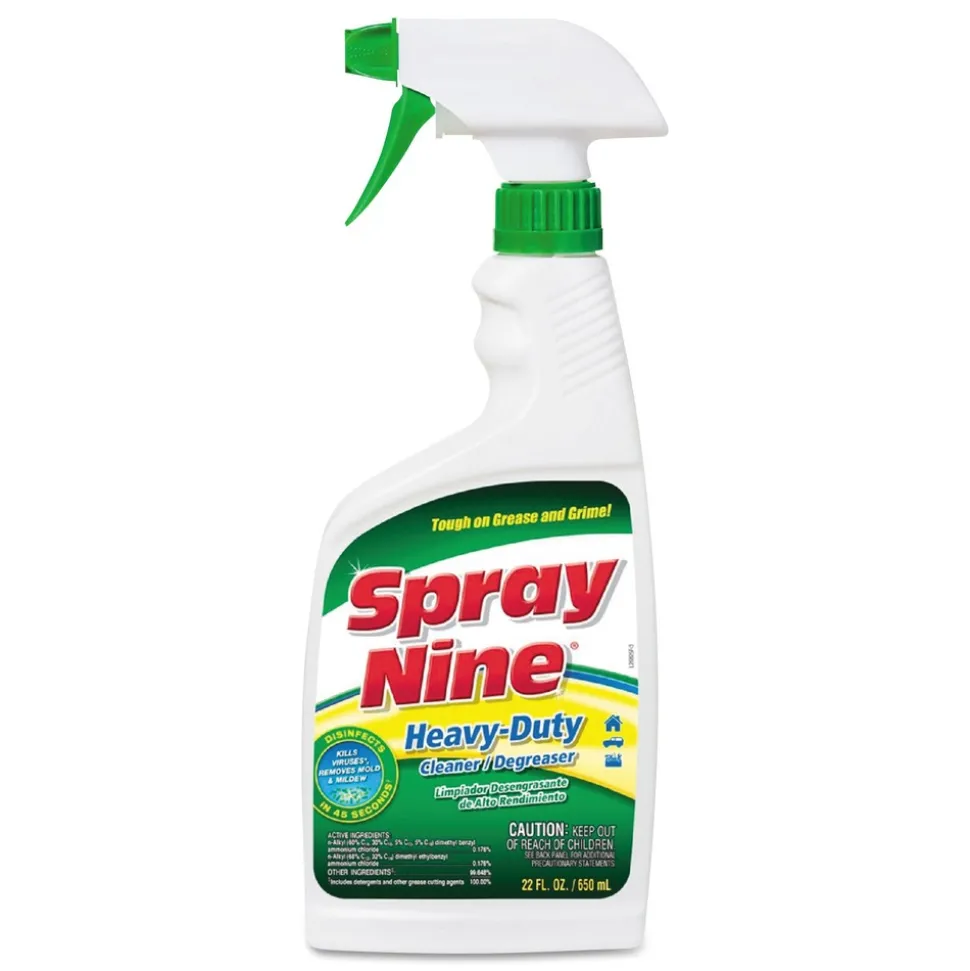 Spray Nine 22 oz. Trigger Spray Bottle Citrus Scent Heavy Duty Cleaner Degreaser Disinfectant (12/Carton)