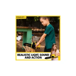 STANLEY Jr. Battery Powered Chain Saw Toy with 3 Batteries (AA)