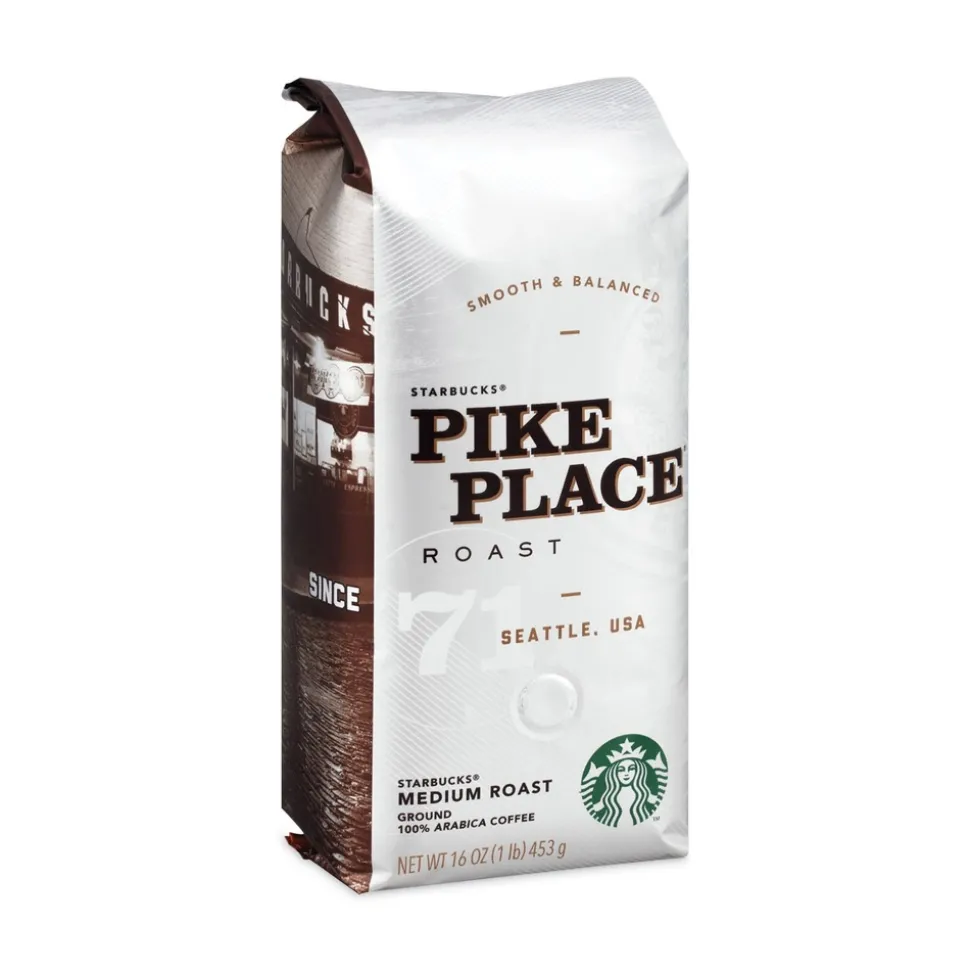 Starbucks 12411954 1 lb Bag Coffee - Pike Place (6/Carton)