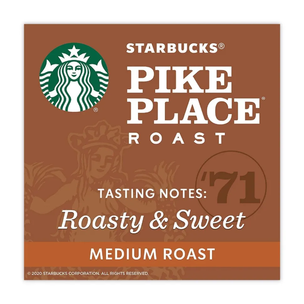 Starbucks 12411946 1 lb Bag Whole Bean Coffee - Pike Place Roast (6/Carton)