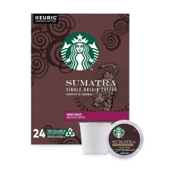Starbucks 12565254 0.4 oz Coffee K-Cups - Sumatra (96/Carton)