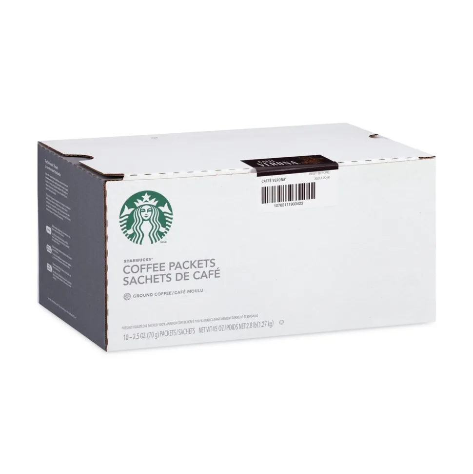 Starbucks 12411956 2.5 oz. Packet Caffe Verona Coffee (18/Box)