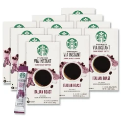 Starbucks 12407838 0.11 oz VIA Ready Brew Coffee - Italian Roast (12/Carton)