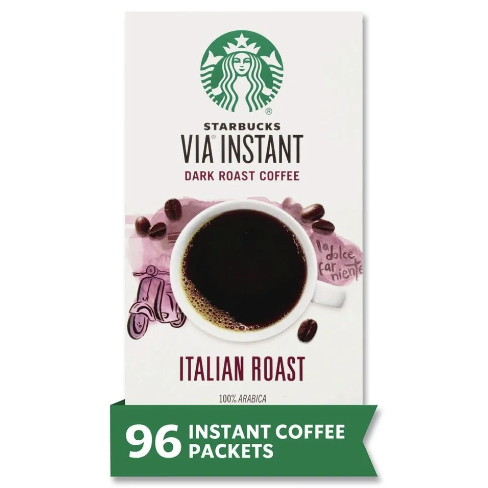 Starbucks 12407838 0.11 oz VIA Ready Brew Coffee - Italian Roast (12/Carton)