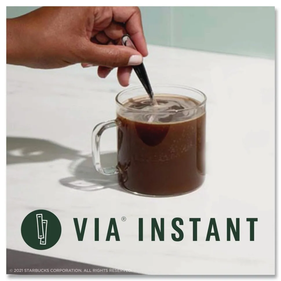 Starbucks 12407838 0.11 oz VIA Ready Brew Coffee - Italian Roast (12/Carton)