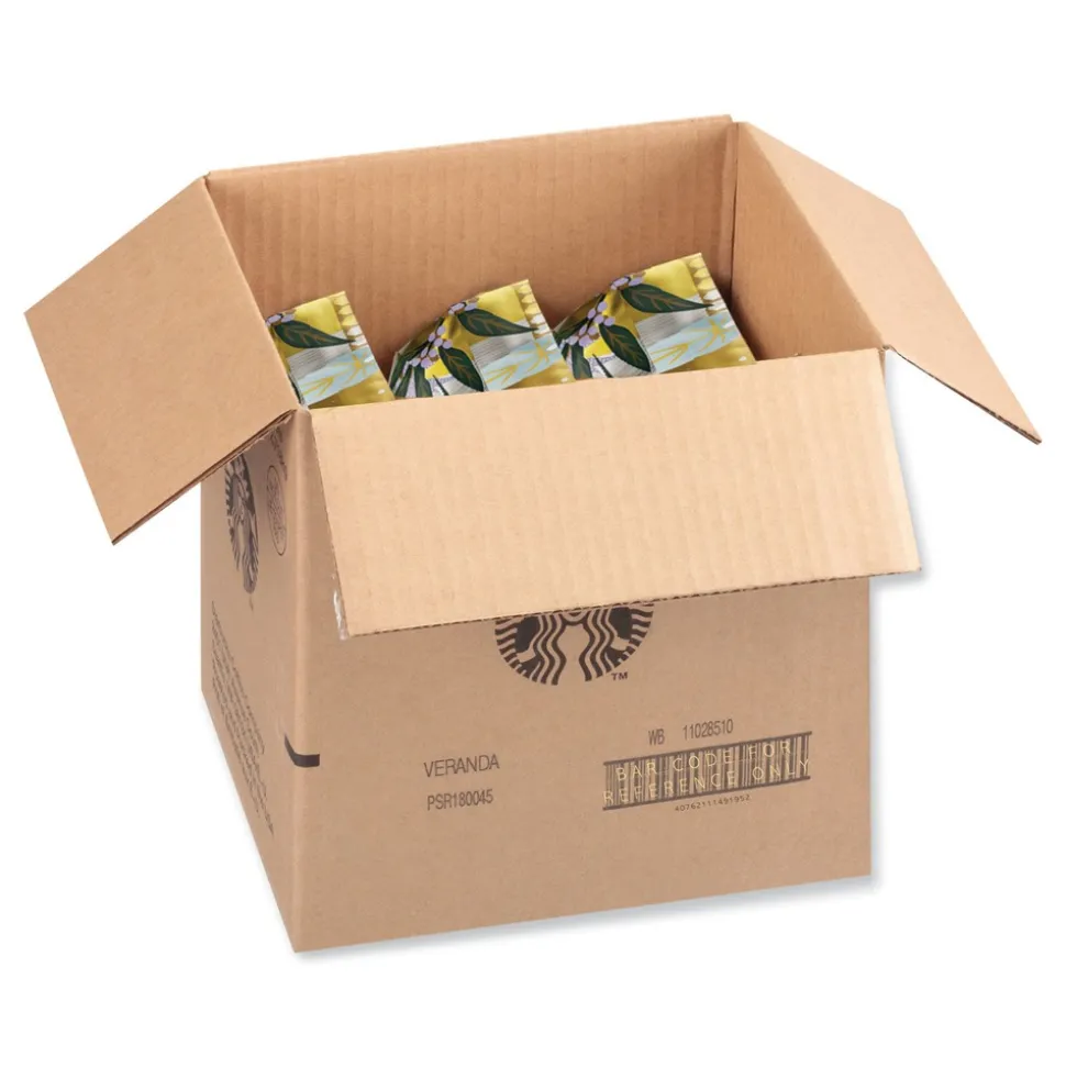 Starbucks SBK12523486CT 1 lbs. Bag Whole Bean Veranda Blend Coffee (6/Carton)