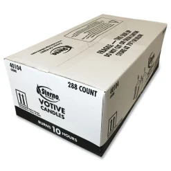Sterno 10 Hour Burn 1.46 in. x 1.33 in. Food Warmer Votive Candles - White (288/Carton)