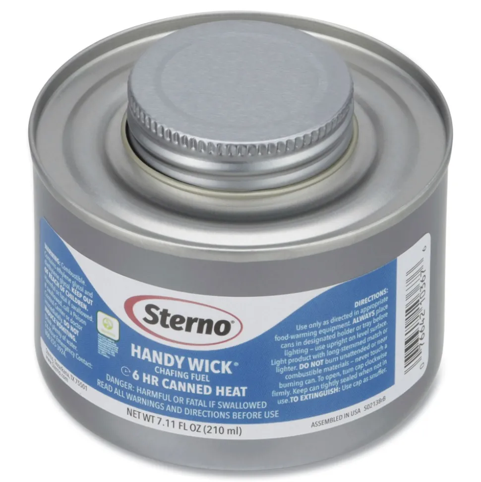 Sterno 6 Hour Burn 7.11 oz Can Methanol Handy Wick Chafing Fuel (24/Carton)