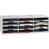 Storex 12 Compartments 10.63 in. x 13.3 in. x 31.4 in. Literature Organizer - Gray