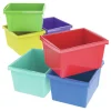 Storex 4 Gallon 10 in. x 12.63 in. x 7.75 in. Storage Bins - Randomly Assorted Colors