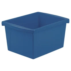 Storex 4 Gallon 10 in. x 12.63 in. x 7.75 in. Storage Bins - Randomly Assorted Colors