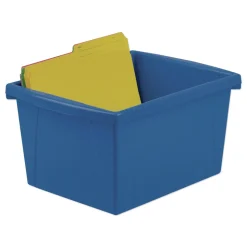 Storex 4 Gallon 10 in. x 12.63 in. x 7.75 in. Storage Bins - Randomly Assorted Colors