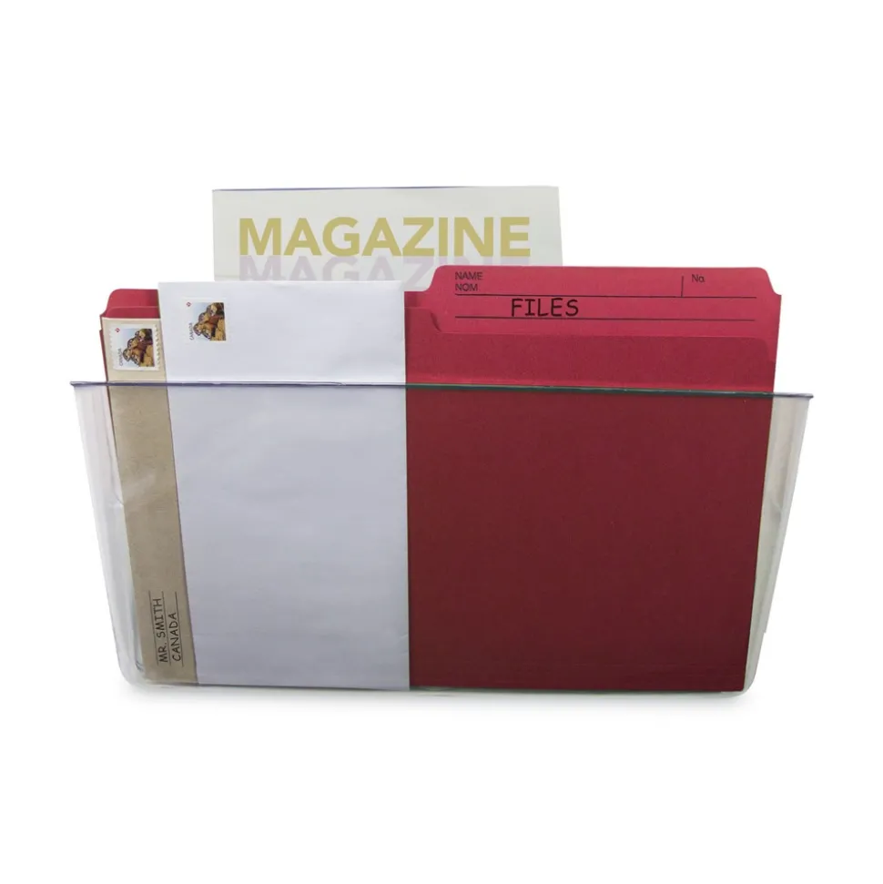 Storex 13 in. x 4 in. x 7 in. Letter Size Wall File - Clear