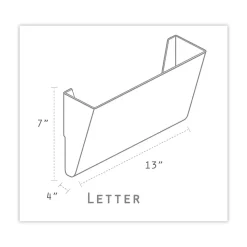 Storex 13 in. x 4 in. x 7 in. Letter Size Wall File - Clear