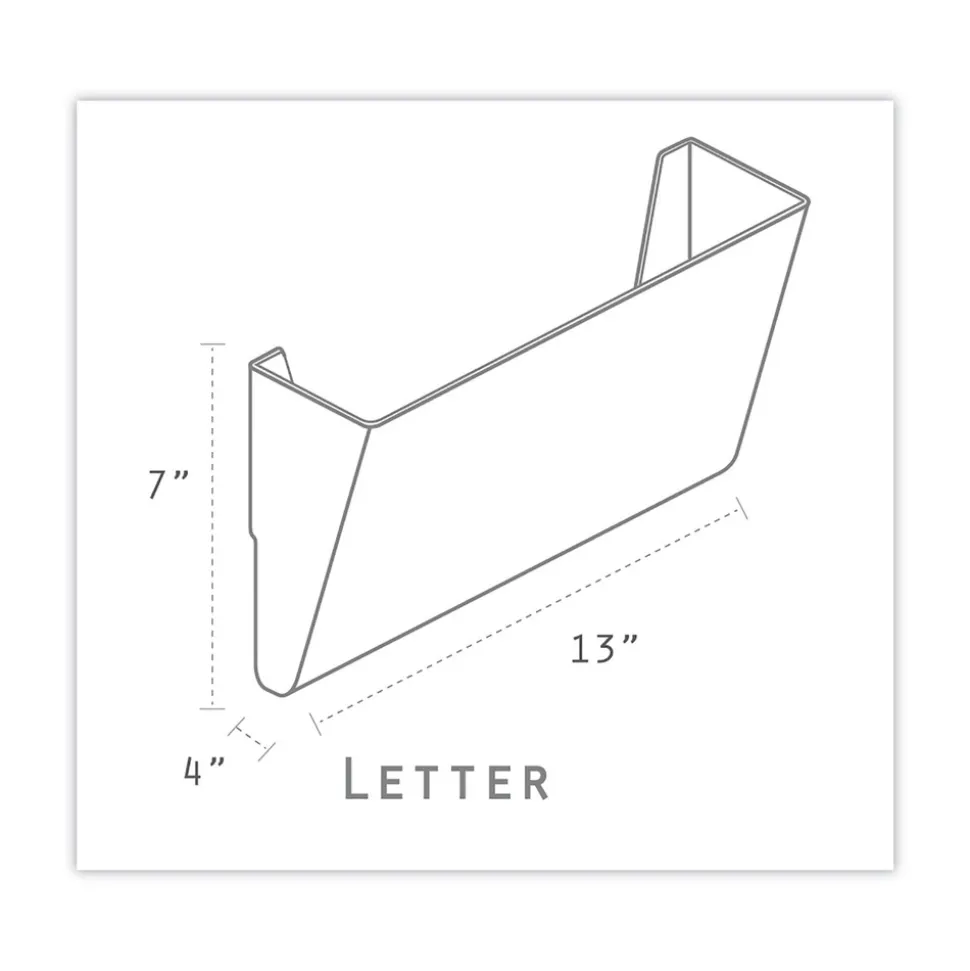 Storex 13 in. x 4 in. x 7 in. Letter Size Wall File - Clear