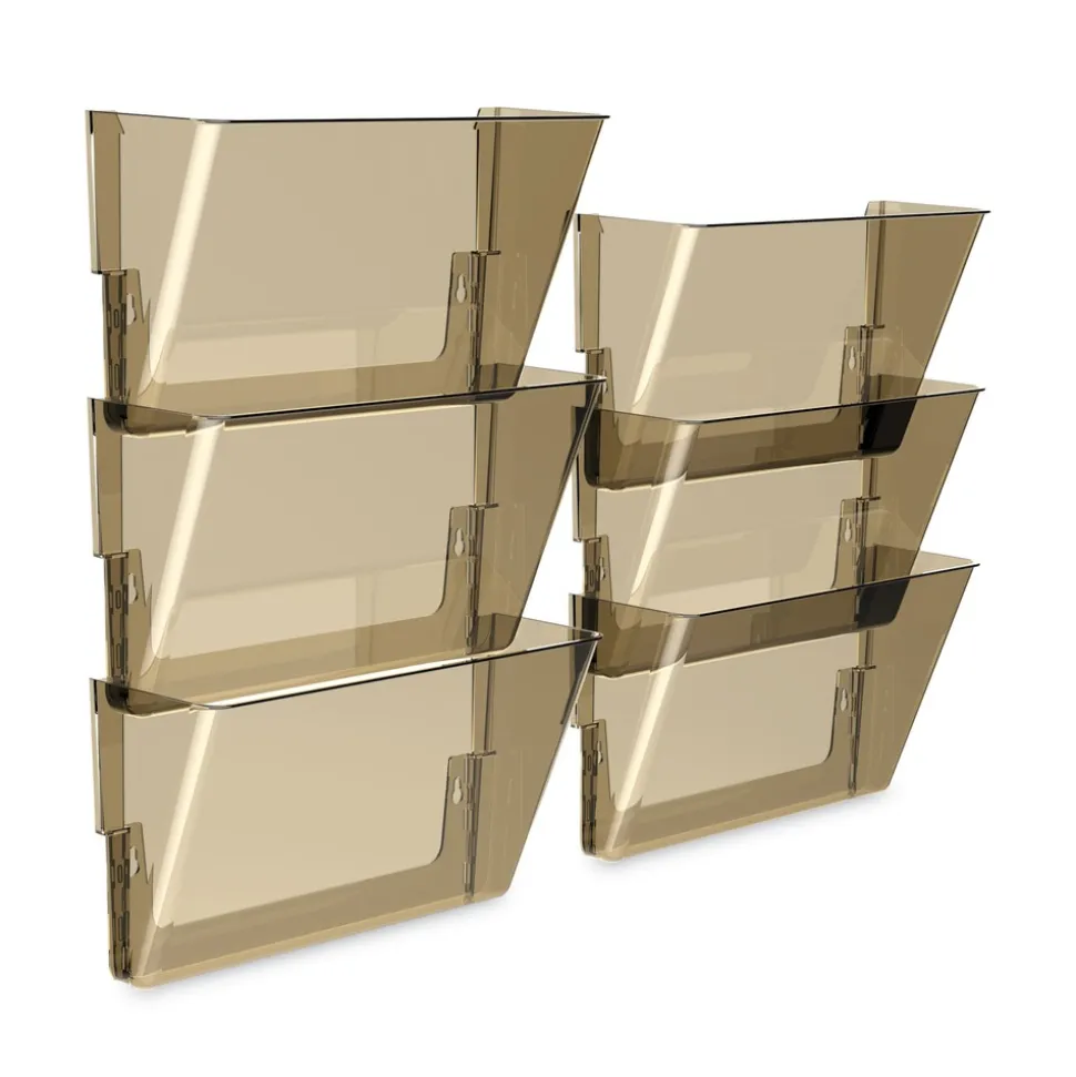 Storex 13 in. x 4 in. x 7 in. Letter Size Wall File - Smoke