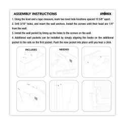 Storex 13 in. x 4 in. x 7 in. Letter Size Wall File - Smoke