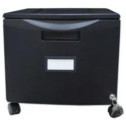Storex 1 Legal/letter-Size File Drawer 14.75 in. x 18.25 in. x 12.75 in. Single-Drawer Mobile Filing Cabinet - Black