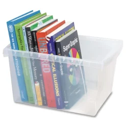 Storex Storage Bins, with Snap-On Lid, 4 gal, 11.25 x 13.53 x 7.87, Translucent, 6/Pack