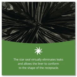 Stout by Envision 37 in. x 52 in. 55-Gallon 2 mil. Insect-Repellent Trash Bags - Black (65/Box)