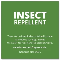 Stout by Envision 37 in. x 52 in. 55-Gallon 2 mil. Insect-Repellent Trash Bags - Black (65/Box)