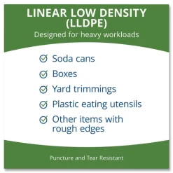 Stout by Envision 38 in. x 60 in. 1.5 mil. 60 Gallon Total Recycled Content Plastic Trash Bags - Brown/ Black (100/Carton)