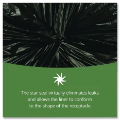 Stout by Envision 38 in. x 60 in. 1.5 mil. 60 Gallon Total Recycled Content Plastic Trash Bags - Brown/ Black (100/Carton)