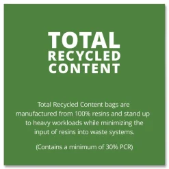 Stout by Envision 38 in. x 60 in. 1.5 mil. 60 Gallon Total Recycled Content Plastic Trash Bags - Brown/ Black (100/Carton)