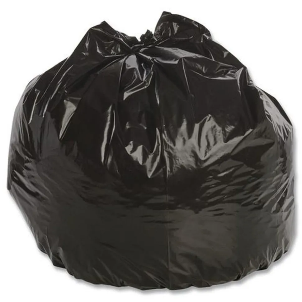 Stout by Envision 33 in. x 40 in. 1.3 mil. 33 Gallon Total Recycled Content Plastic Trash Bags - Brown/ Black (100/Carton)