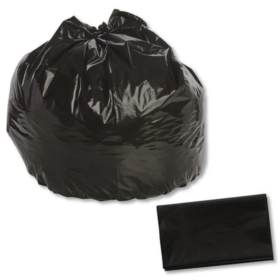 Stout by Envision 33 in. x 40 in. 1.3 mil. 33 Gallon Total Recycled Content Plastic Trash Bags - Brown/ Black (100/Carton)