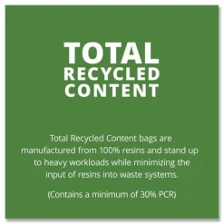 Stout by Envision 33 in. x 40 in. 1.3 mil. 33 Gallon Total Recycled Content Plastic Trash Bags - Brown/ Black (100/Carton)