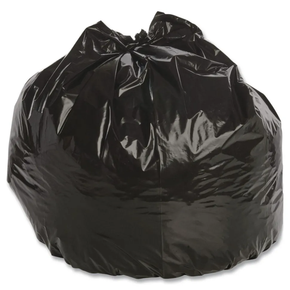 Stout by Envision 30 in. x 39 in. 1.3 mil. 30 Gallon Total Recycled Content Plastic Trash Bags - Brown/ Black (100/Carton)