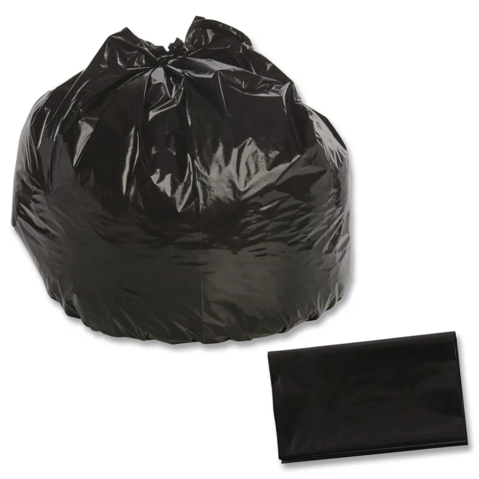Stout by Envision 30 in. x 39 in. 1.3 mil. 30 Gallon Total Recycled Content Plastic Trash Bags - Brown/ Black (100/Carton)