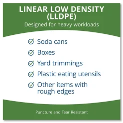 Stout by Envision 30 in. x 39 in. 1.3 mil. 30 Gallon Total Recycled Content Plastic Trash Bags - Brown/ Black (100/Carton)