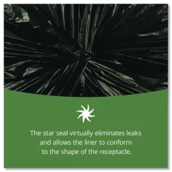 Stout by Envision 30 in. x 39 in. 1.3 mil. 30 Gallon Total Recycled Content Plastic Trash Bags - Brown/ Black (100/Carton)