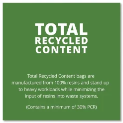 Stout by Envision 30 in. x 39 in. 1.3 mil. 30 Gallon Total Recycled Content Plastic Trash Bags - Brown/ Black (100/Carton)