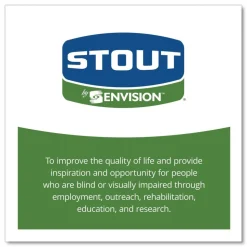 Stout by Envision 30 in. x 39 in. 1.3 mil. 30 Gallon Total Recycled Content Plastic Trash Bags - Brown/ Black (100/Carton)